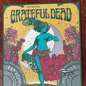 Original 2015 Lt Ed Grateful Dead Fare Thee Well Chicago Concert Poster